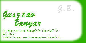 gusztav banyar business card